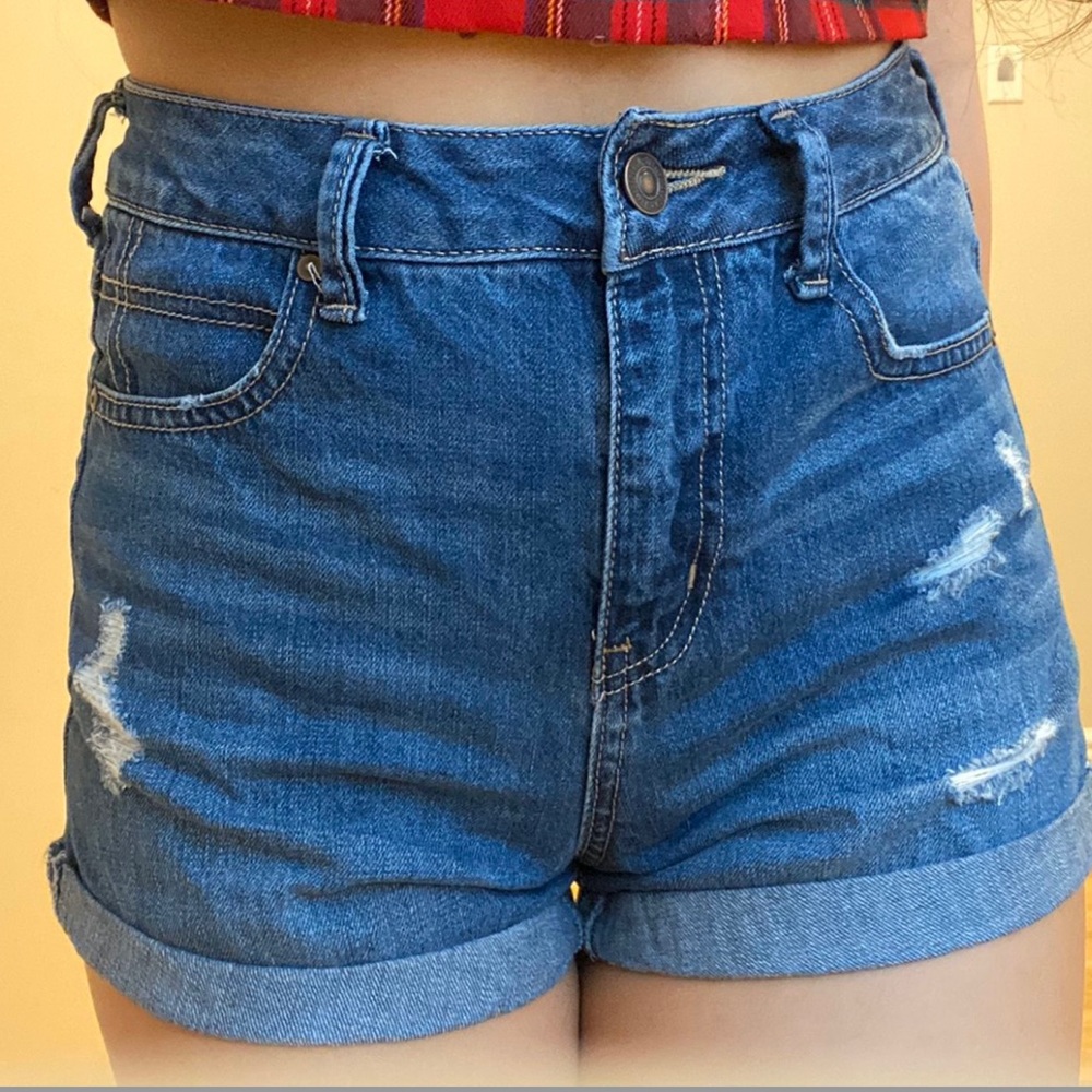 Medium Wash Jean Shorts